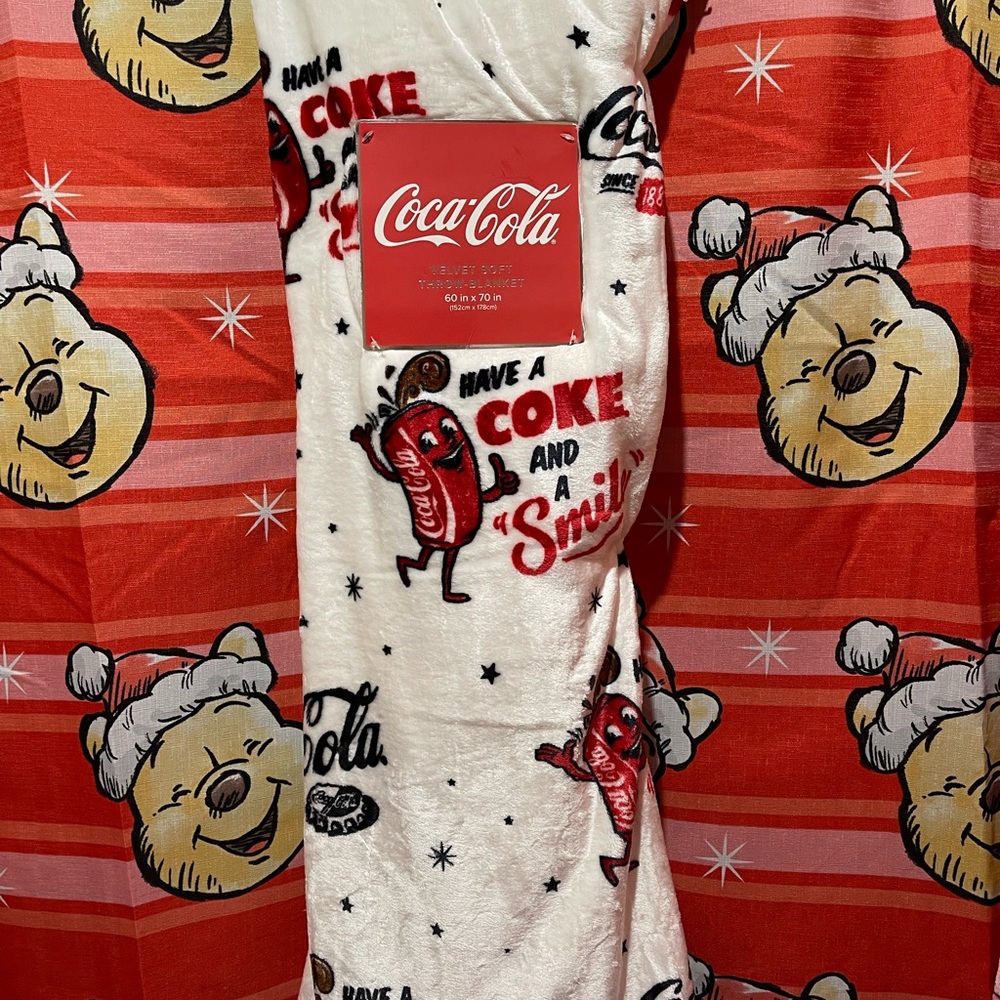 Coca Cola Blanket - Red, White, and Black